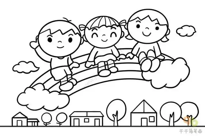 幼儿园 strong>画我和我 /strong>的好朋友简笔画