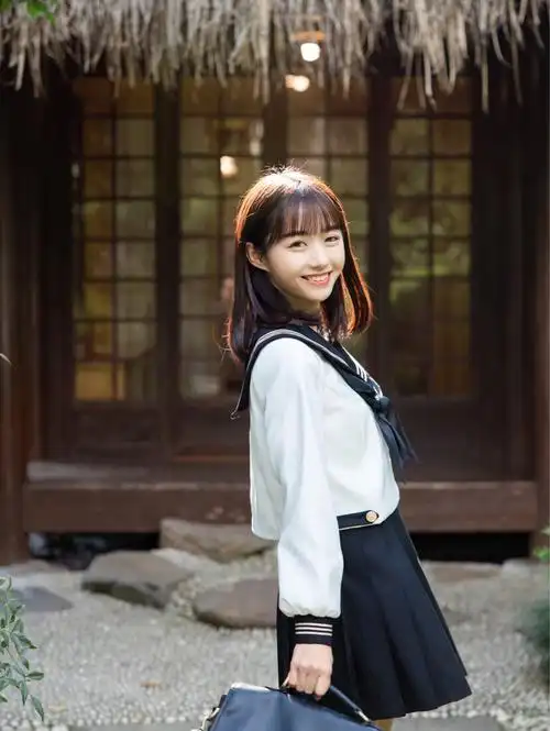 jk制服少女元气水手服