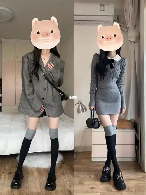 过膝袜搭配合集