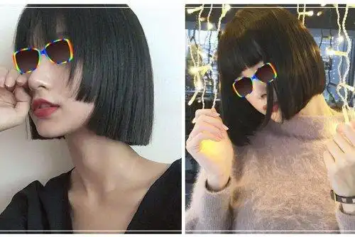 女生短发拉直发型图片格外亮眼有气场的短发打造