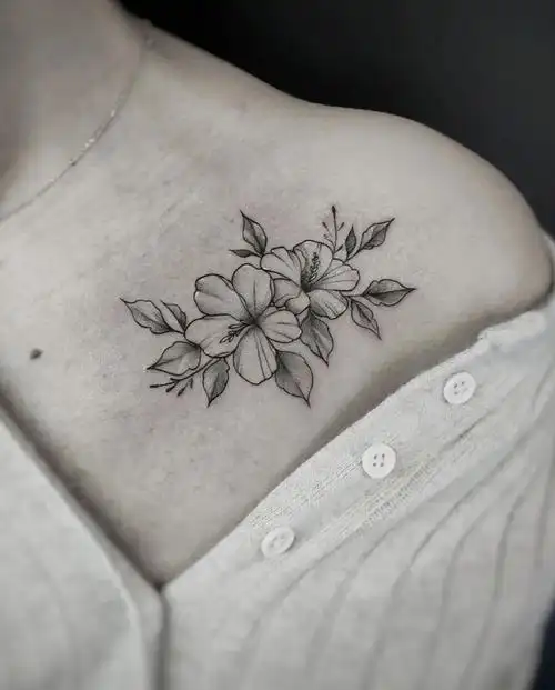 最新素花纹身图案大全女13