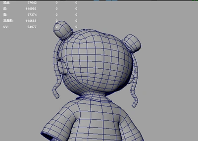 三视图建模作业卡通古代小女孩小姑娘小孩模_原创maya练习作品_人物