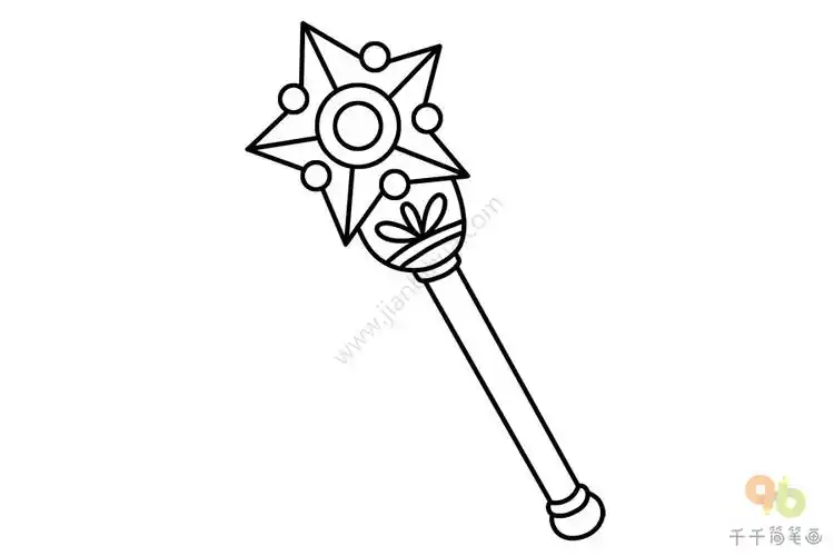 儿童画魔法棒简笔画