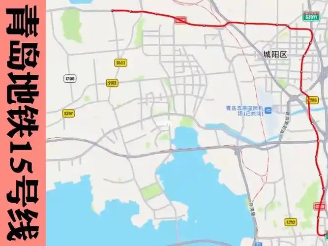 青岛地铁15号线行驶路线示意图