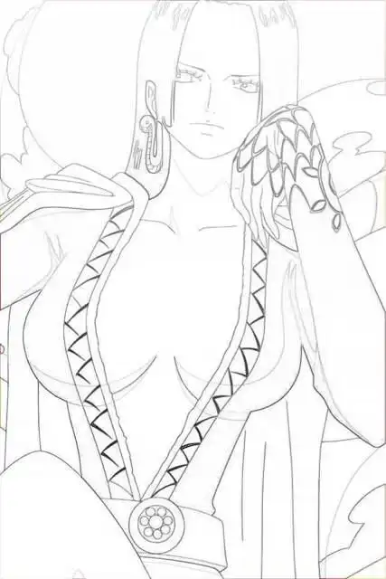 海贼王女帝简笔画步骤30步