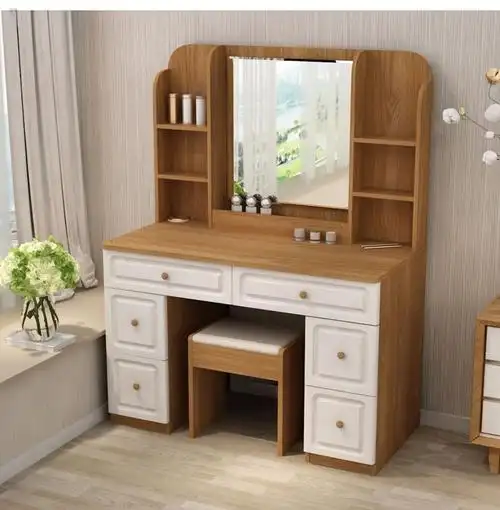 一折梳妆台卧室 组装 实木