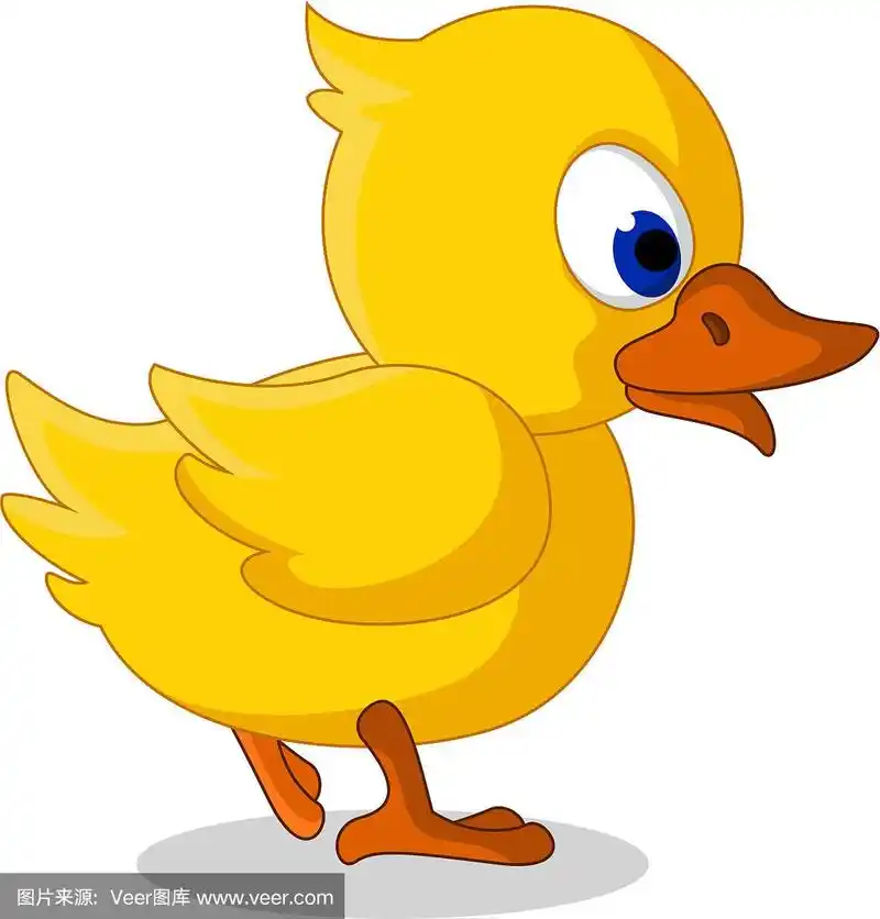可爱的小鸭子宝宝卡通行走