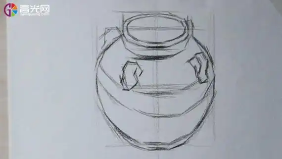素描罐子的画法