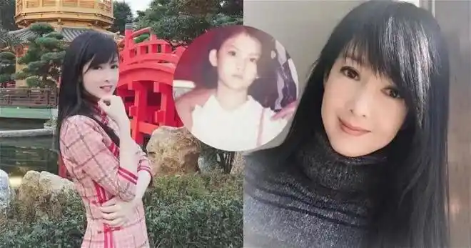 周慧敏晒旧照表示从小不爱笑网赞果然从小美到大
