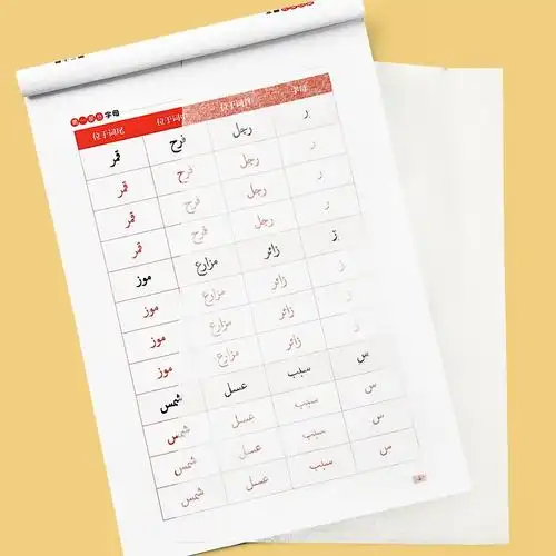 漂亮阿拉伯语手写体临摹字帖初学者基础入门阿拉伯文字母词汇写字帖小