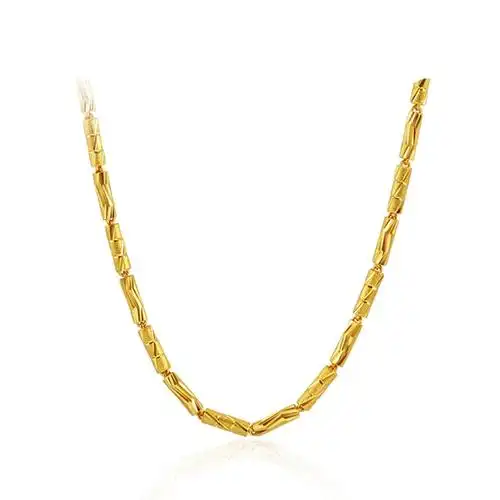 chowtaifook 周大福 官方正品 竹节链黄金项链(工费:300计价) f157764