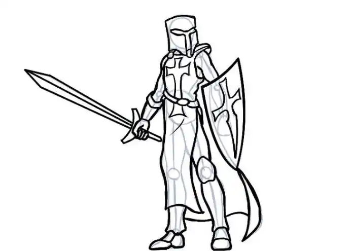 如何画一个骑士