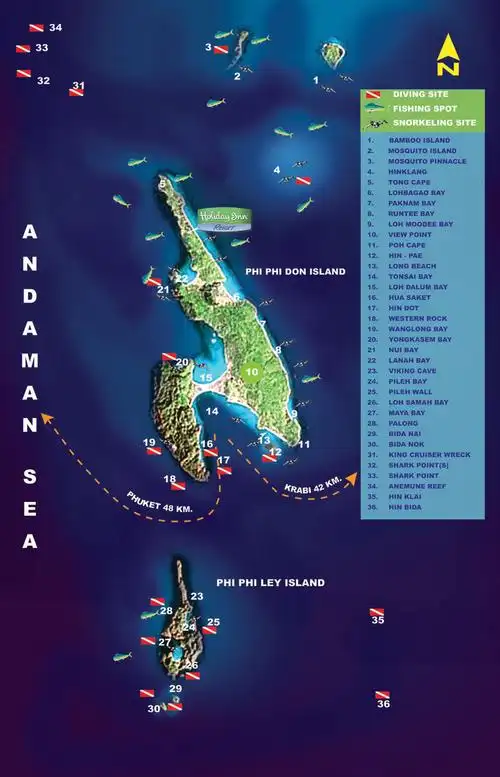 实用:pp岛各海湾地图及最佳浮潜点地图!