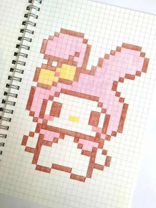 今日份像素画#像素画  #像素画临摹  #像素画打卡  #格子画#美乐蒂