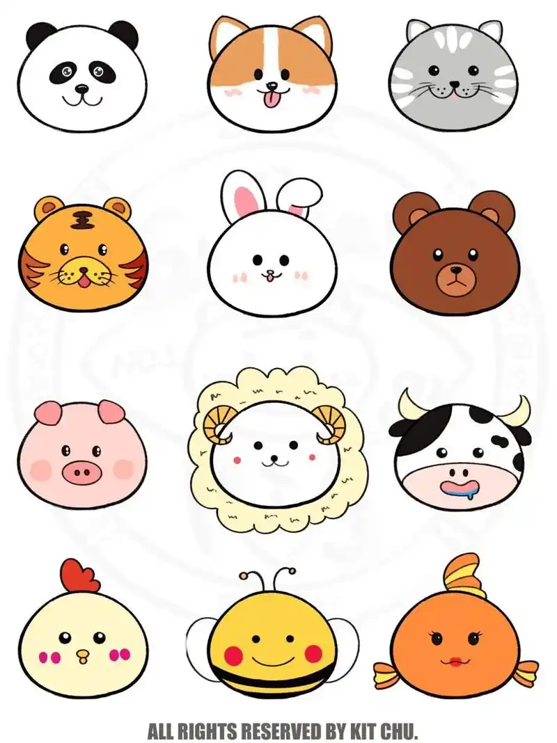 超可爱简笔画| 几步画出可爱小动物 几步就能画出可爱的小动物哦～ 1