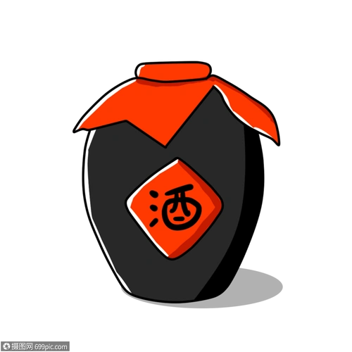 手绘卡通一坛酒一 strong>罐酒 /strong>手绘酒