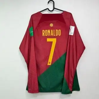 卡塔尔世界杯葡萄牙主场球员版球衣7号罗长袖球衣球员版单衫7号c罗l