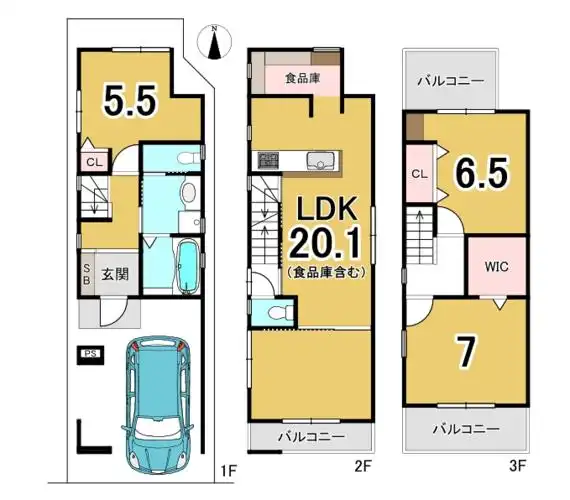 重磅推出清水寺附近新建一户建带车位售价388万人民币