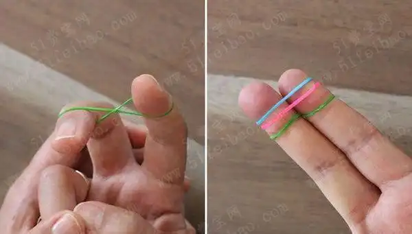 彩色橡皮筋手绳要怎么编 - 手链图文 - 手链网-手绳编法教程 教你如何