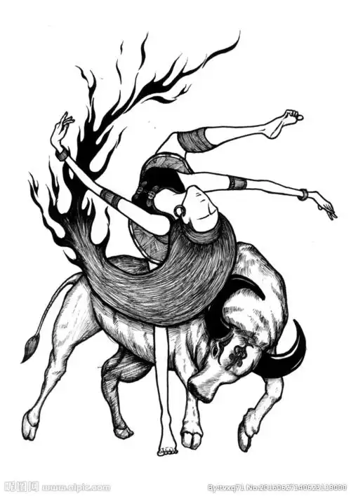 线描插画 民族魂 佤族少女设计图__绘画书法_文化艺术_设计图库_昵图