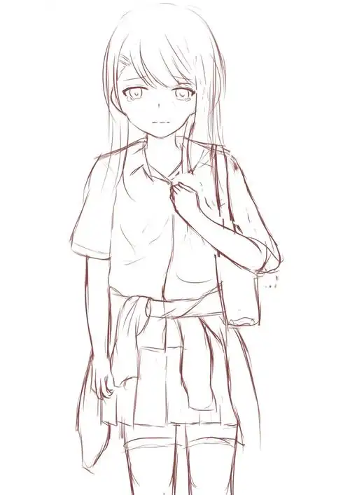 jk(练习)2 - 插画 - 摸鱼网 - ∑(っ°Д°;)っ 让世界更萌~ mooyuu.