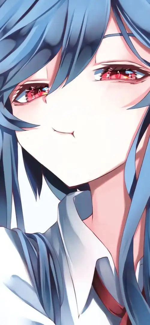 嘟嘴美少女(动漫手机静态壁纸) - 动漫手机壁纸下载 - 元气壁纸