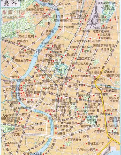 泰国曼谷地图,泰国地图高清中文版