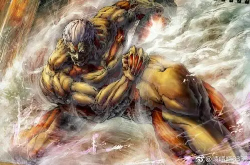 进击巨人里的三种巨人中凯之巨人15m高,曾破坏了玛利亚之墙的城门.