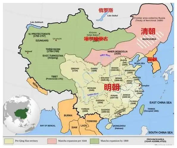 了努尔哈赤,他不满足于作一个地区的小国王,而是要当整个中国的皇帝