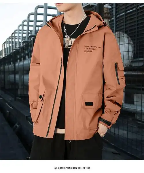 ubw工装外套男装春季夹克男士春秋风衣青少年休闲春装衣服男时尚褂子