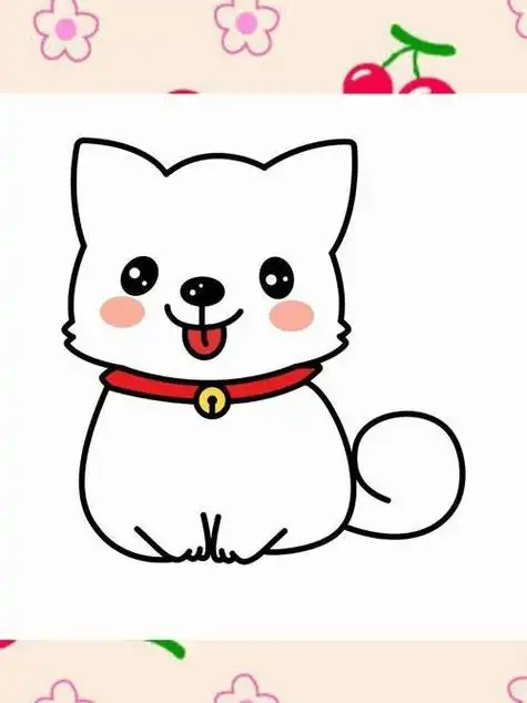卡通小狗简笔画简单模板怎么画最可爱的小狗简笔画小狗怎么画小狗简笔