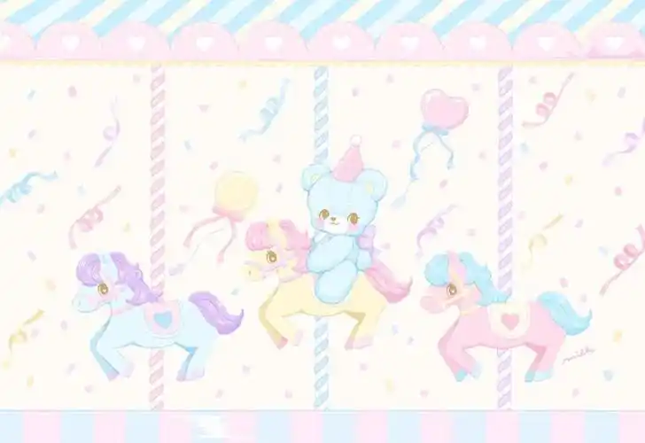 milkyway 可爱 软妹 插画 封面 背景