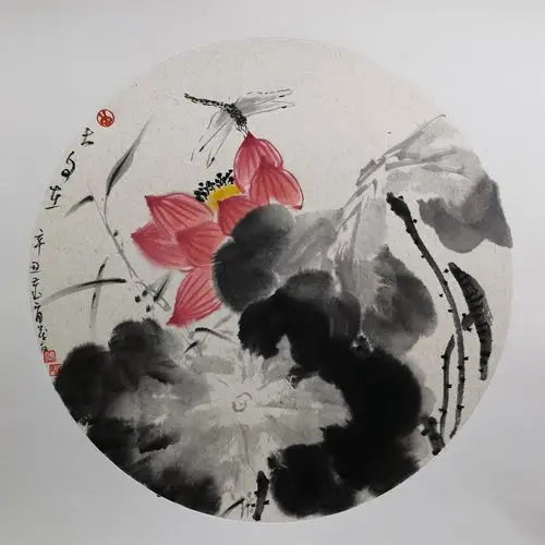 映日花影蔡茂友辛丑年水墨荷花作品欣赏