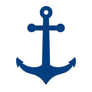 无缝矢量模式与航海船锚船锚矢量标志图标.