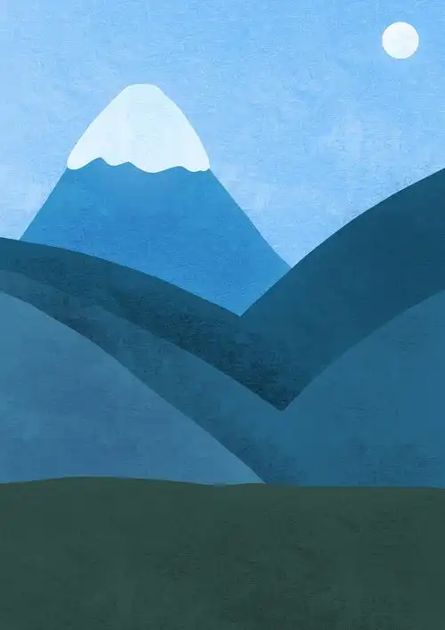 极简风风景插画