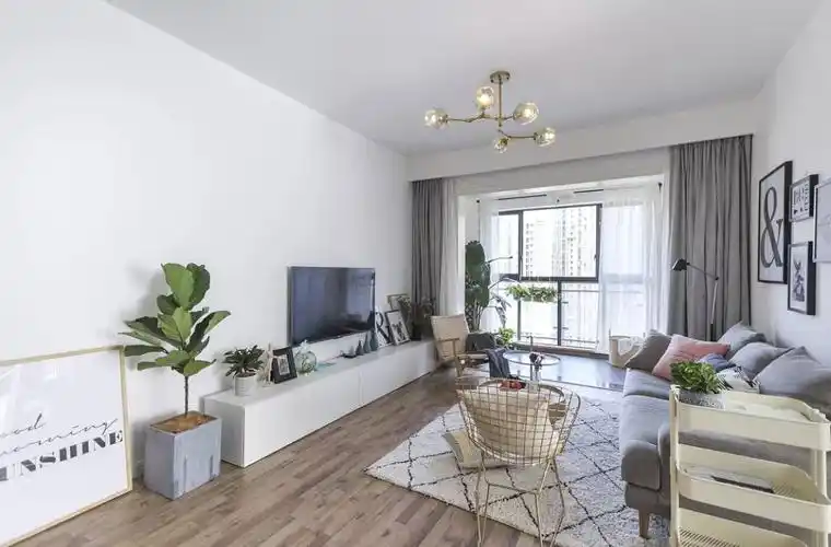 客厅不吊顶原来也可以这么好看