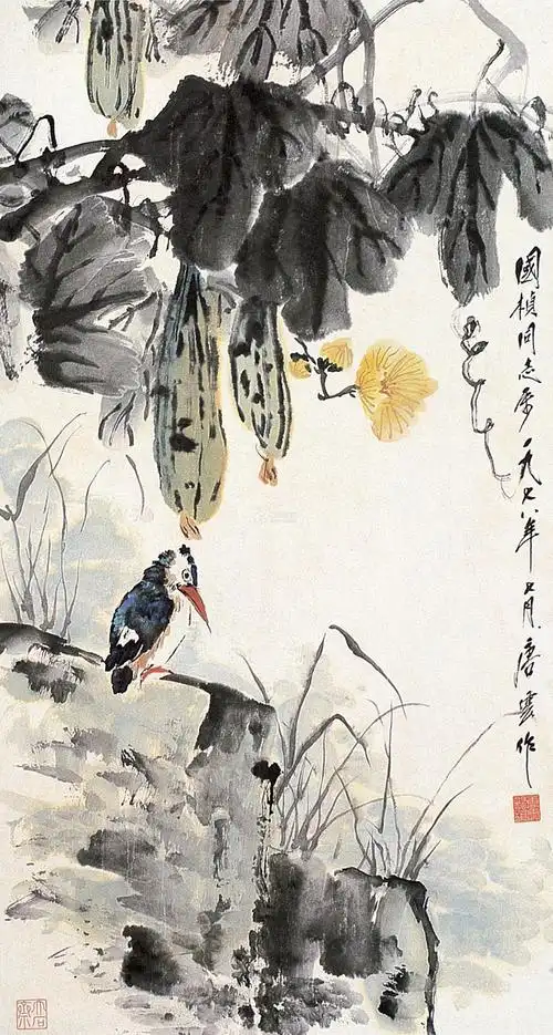 【1978年作 山石花鸟 镜心 纸本】拍卖品_图片_价格_鉴赏_绘画_雅昌