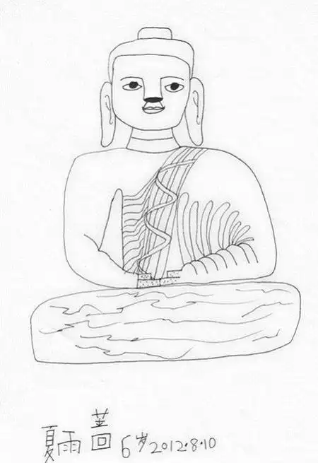 云冈石窟简笔画加颜色