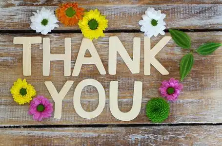 谢谢你写的木制字母和桑蒂尼花照片