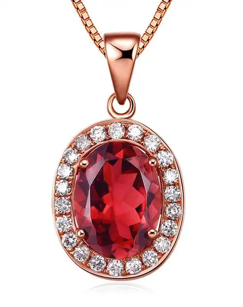 鑫万福 18k金1.3ct红宝石吊坠(送链子)