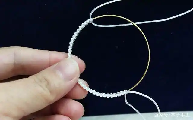 详细的波浪纹手镯教程,这颜色也是很仙呀