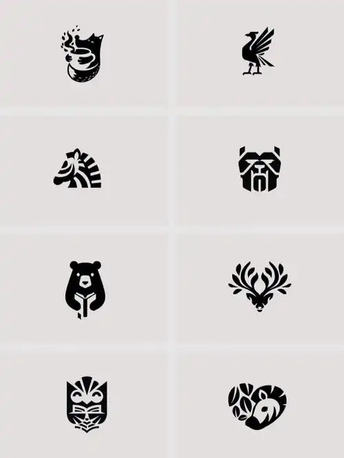 分享一组简洁动物logo,一起来学习吧!