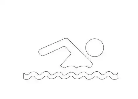在水中游泳的人简笔画