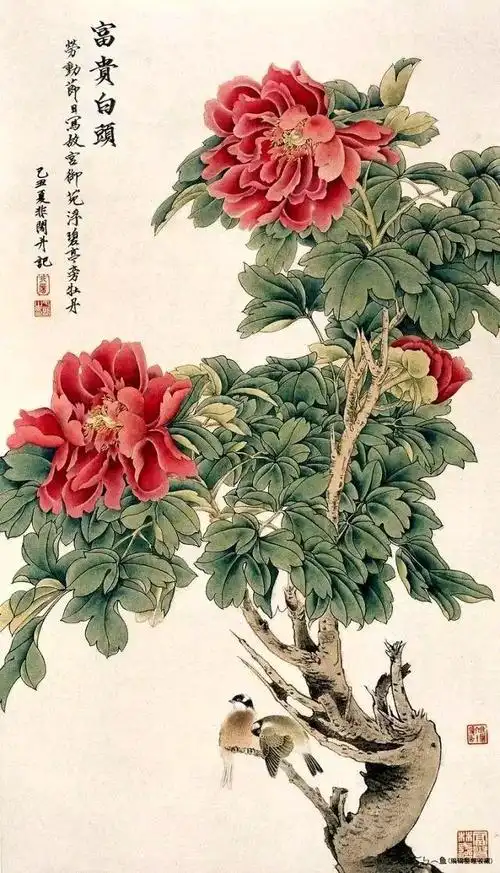 比牡丹花更美的牡丹绘画作品,于非闇大师工笔画牡丹图欣赏