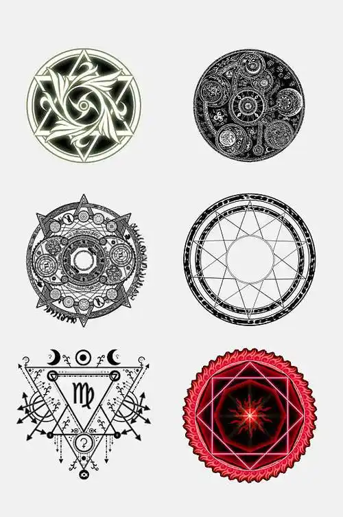 魔法阵塔罗牌变形魔法阵星矢设计元素10