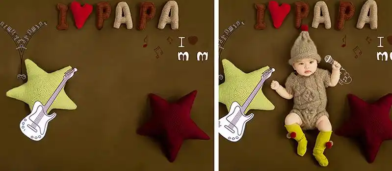 美短宝宝拍照背景布影楼儿童拍摄新生儿照相自拍躺拍满月照摄影背景纸