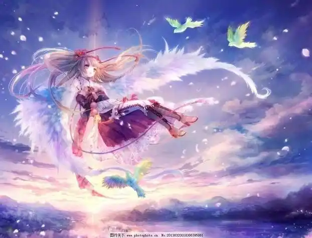 动漫人物天空图片一个小女孩,扎这两个辫子,袖子卷起来的漫画人物图片