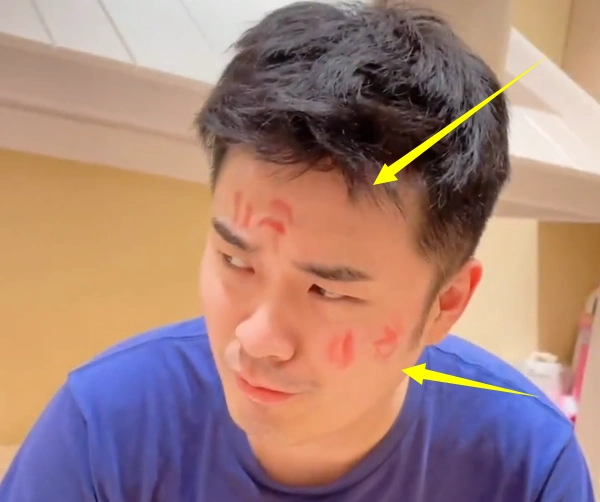 陈赫陪女儿玩化妆游戏,安姐精妆出镜,陈赫脸上被亲满了口红印