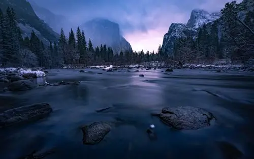 河流,山脉,雪地,冬季 1080x1920 iphone 8/7/6/6s plus 壁纸,图片