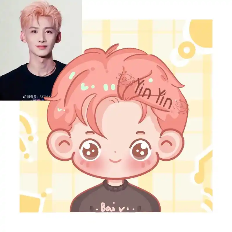 今天画了个帅气的白敬亭呀!(可约同款)#创作灵感 #q版人物 - 抖音